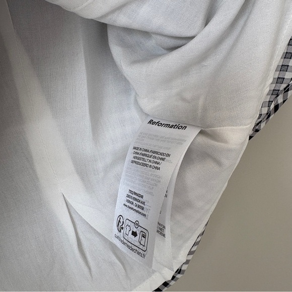 NEW Reformation Valetta Two Piece Matching Skirt Set Remy Check Gingham | US 4 - Picture 12 of 15